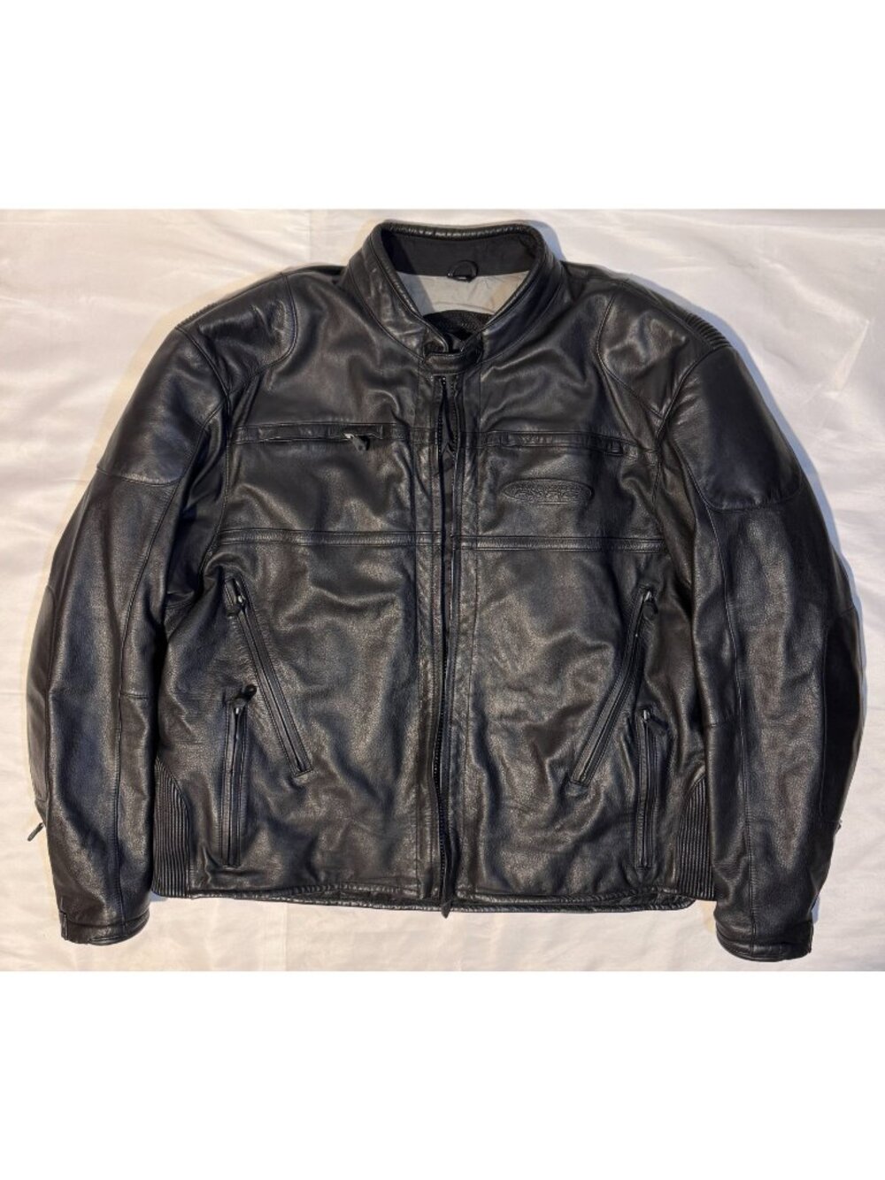 Harley Davidson Leather Riding FXRG Series 1 Jacket Men's 3XL Black Vented Heavy